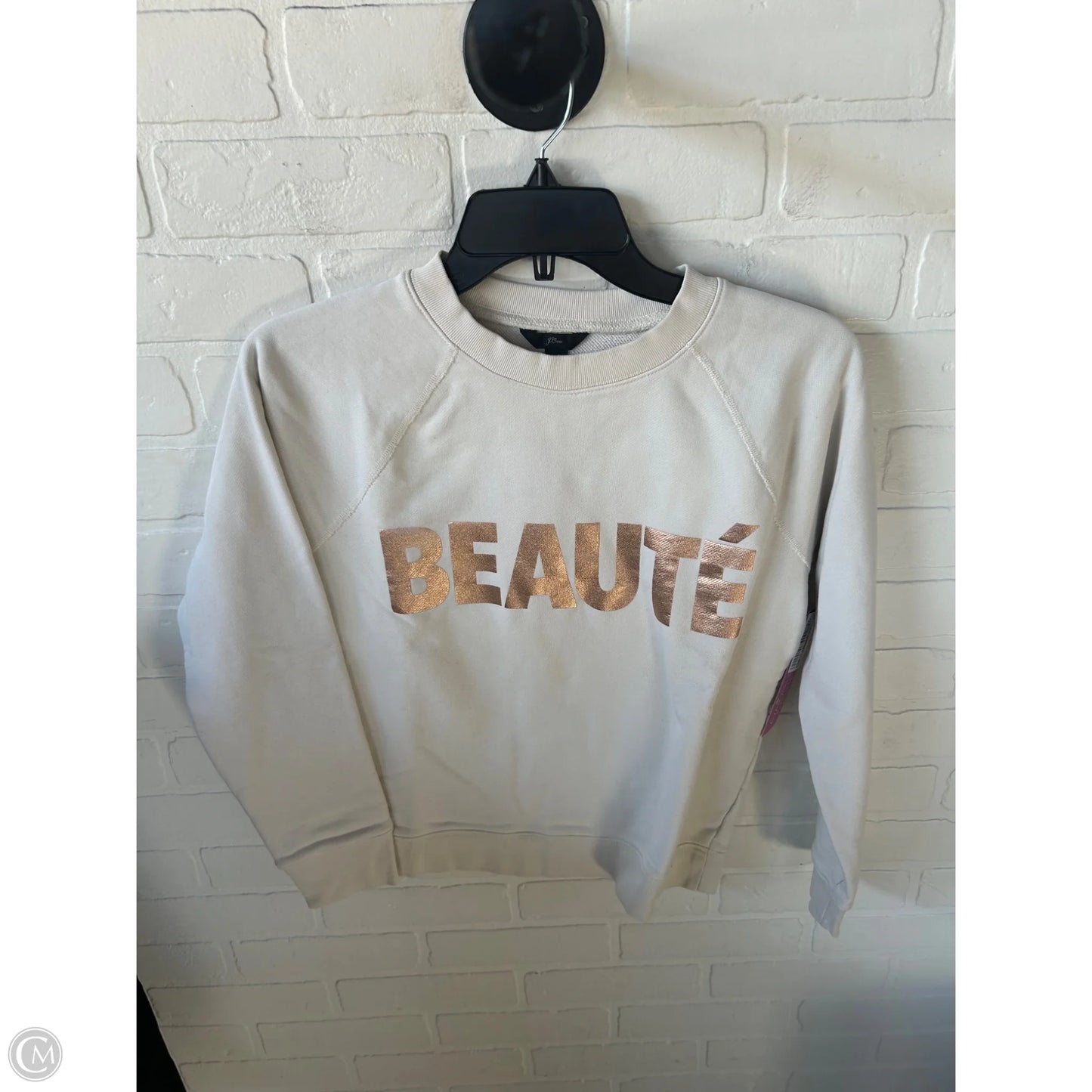 Sweatshirt Crewneck By J. Crew In Cream, Size: Xs