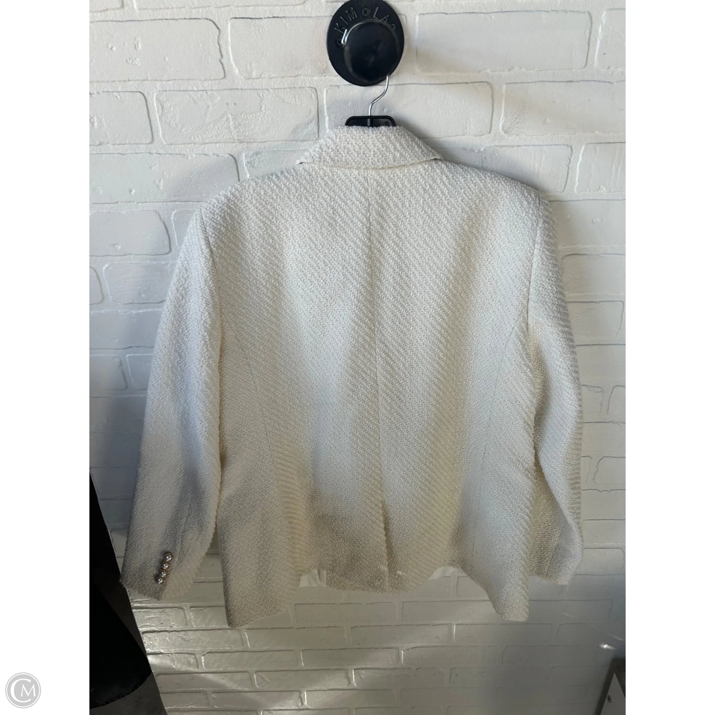 Blazer By Ann Taylor In Cream, Size: L