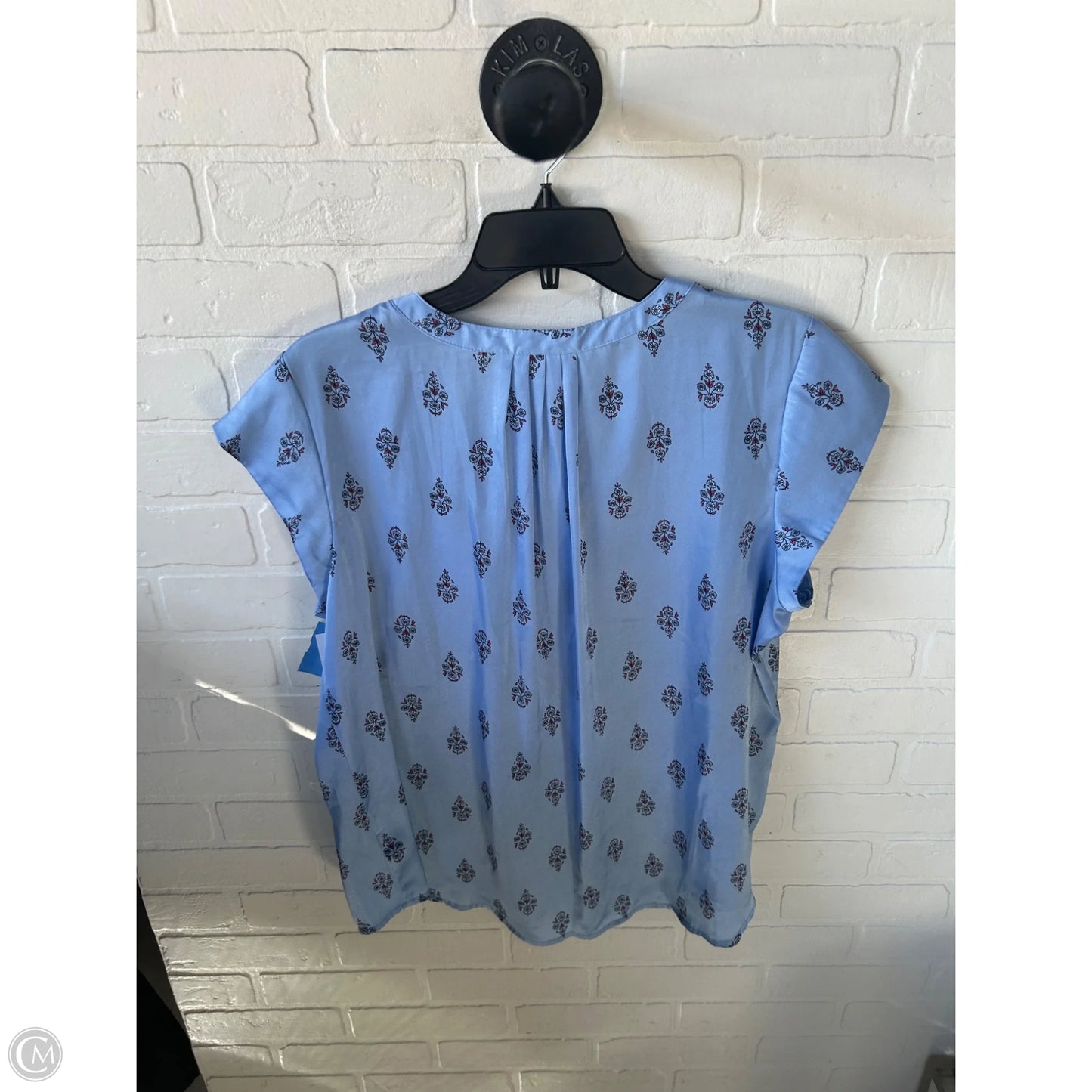 Top Short Sleeve By Liz Claiborne In Blue, Size: Xlp