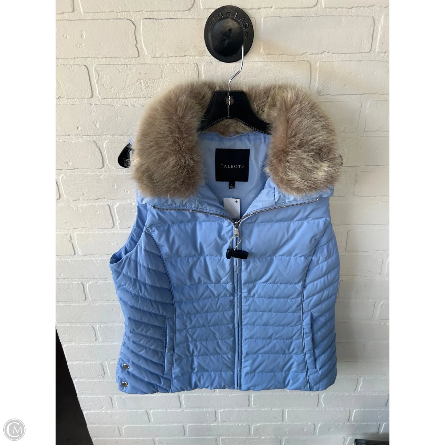Vest Puffer & Quilted By Talbots In Blue, Size: L