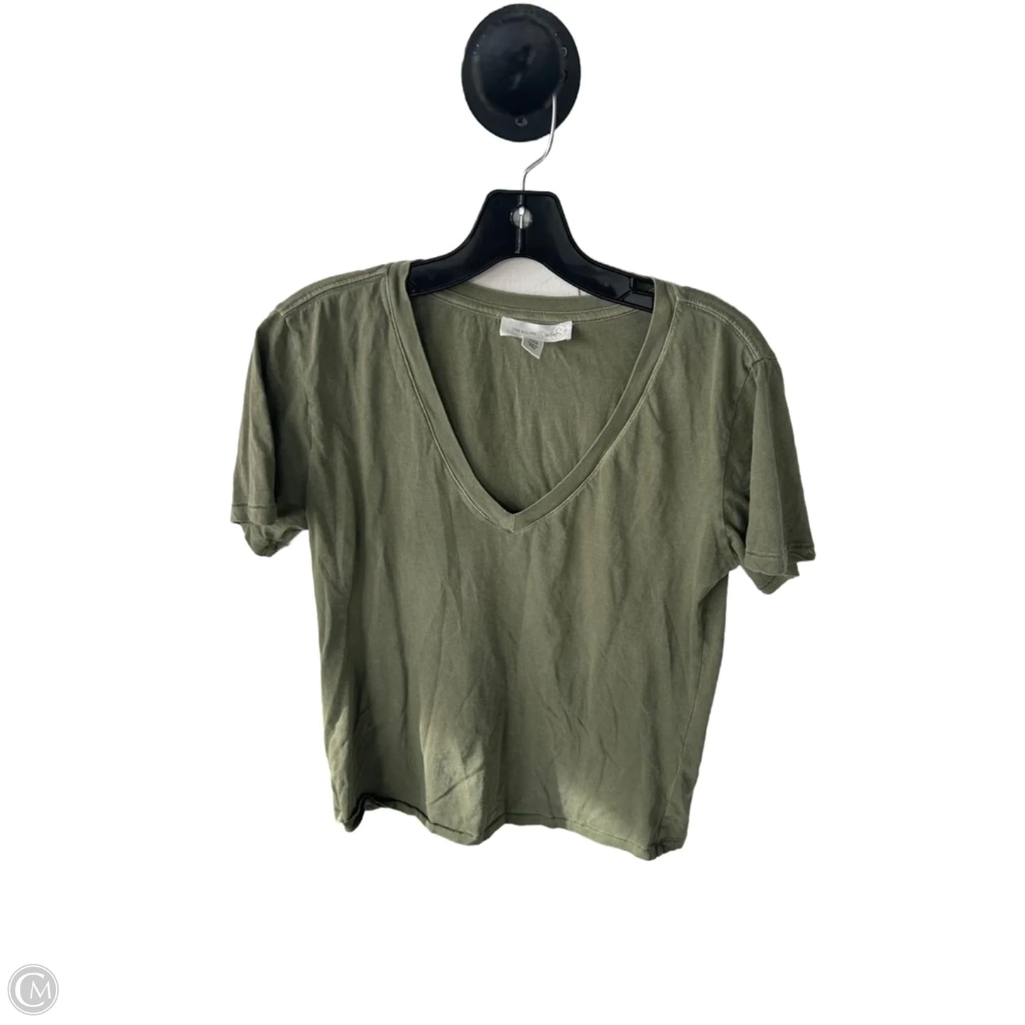Top Short Sleeve Basic By Treasure And Bond In Green, Size: Xxs