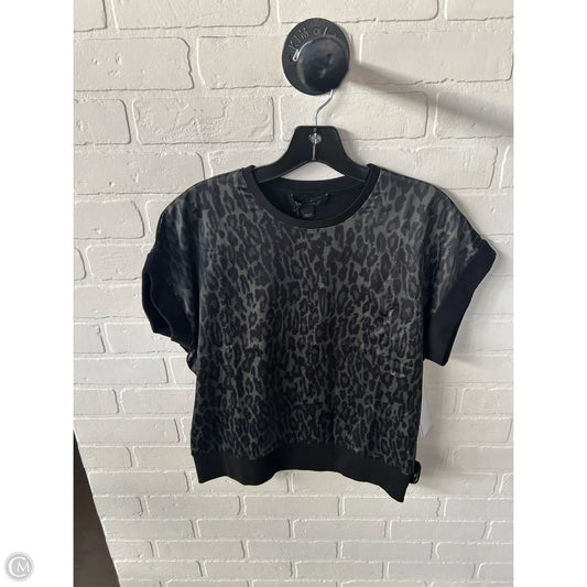 Top Short Sleeve Designer By All Saints In Black & Green, Size: S
