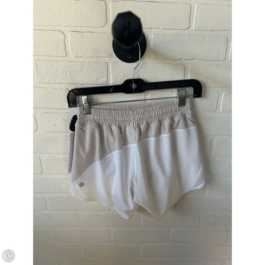 Athletic Shorts By Lululemon In Purple & White, Size: 4
