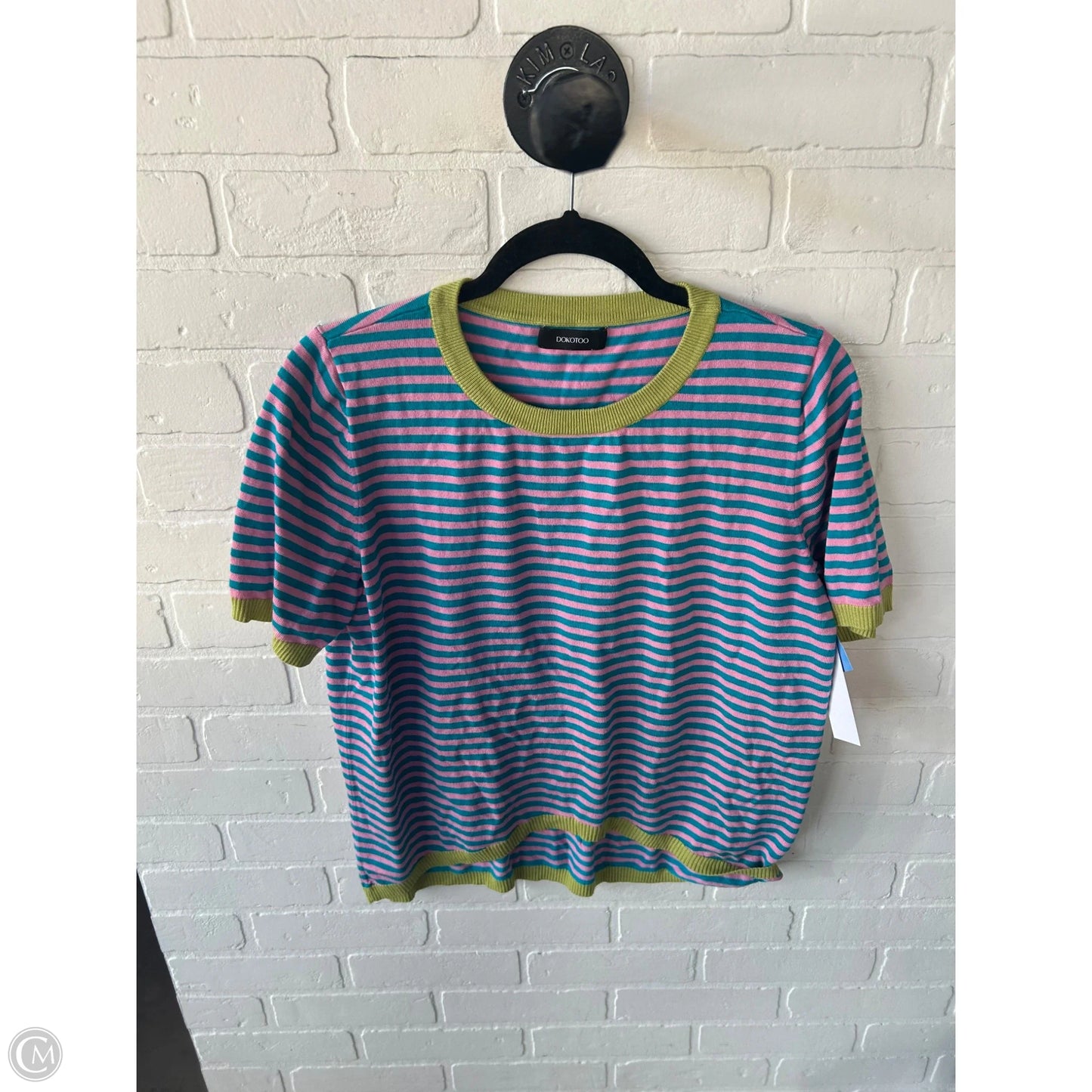 Sweater Short Sleeve By Dokotoo In Blue & Pink, Size: M