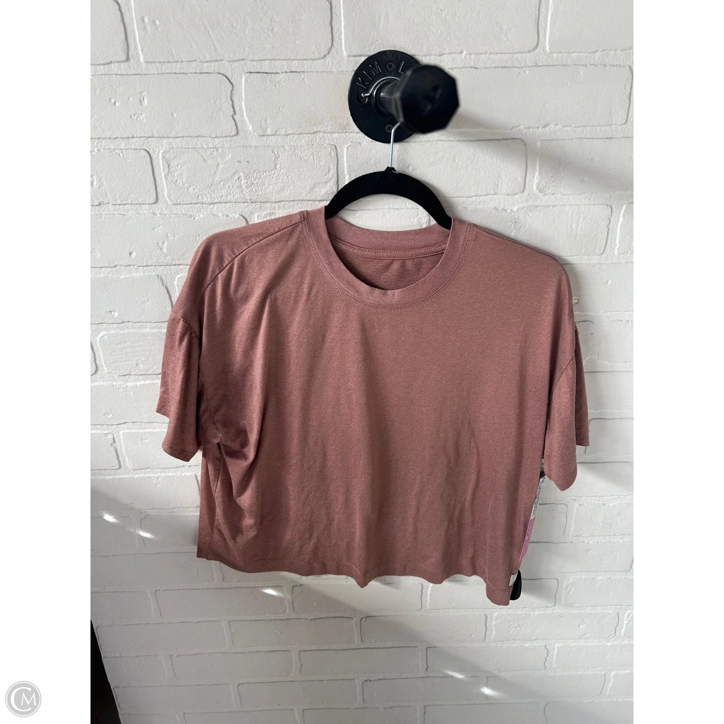 Athletic Top Short Sleeve By Vuori In Brown, Size: S