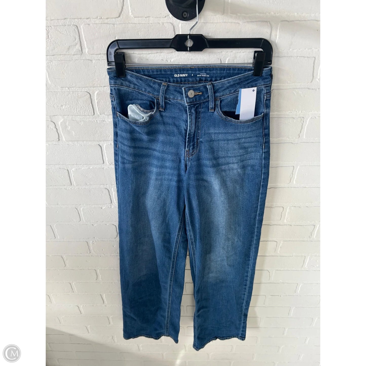 Jeans Wide Leg By Old Navy In Blue Denim, Size: 4
