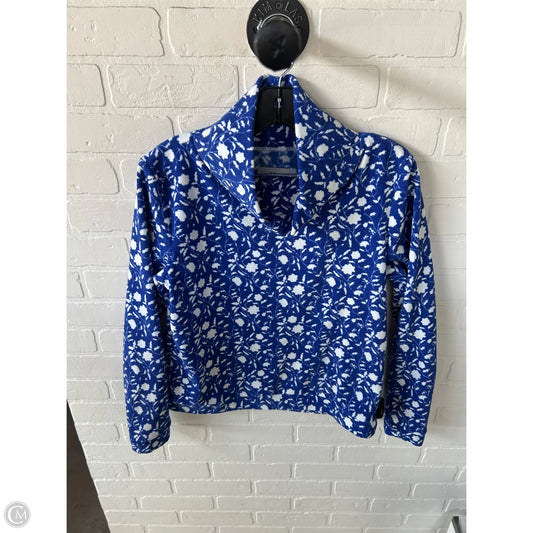 Top Long Sleeve By Cmb In Blue & White, Size: M