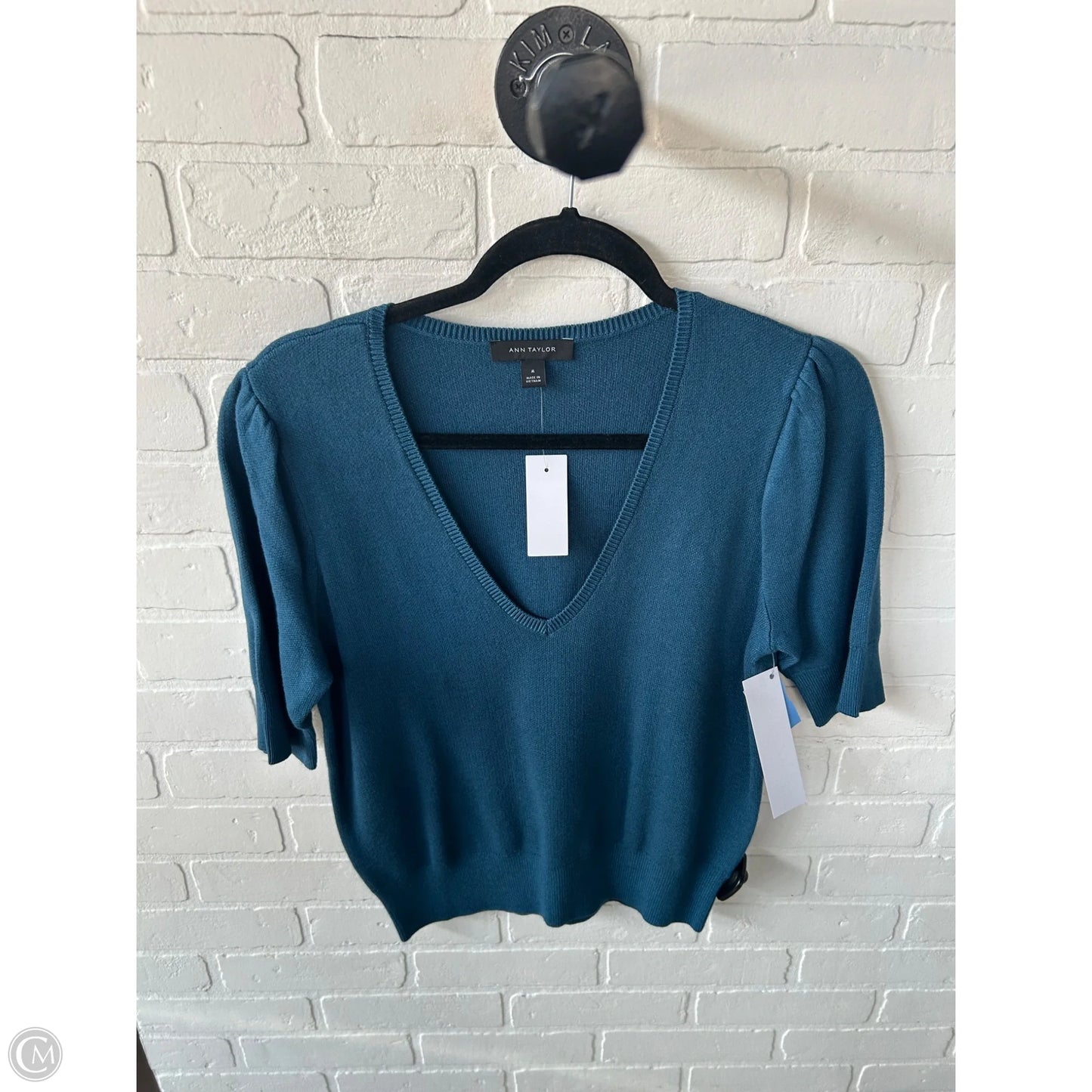 Sweater Short Sleeve By Ann Taylor In Blue, Size: M