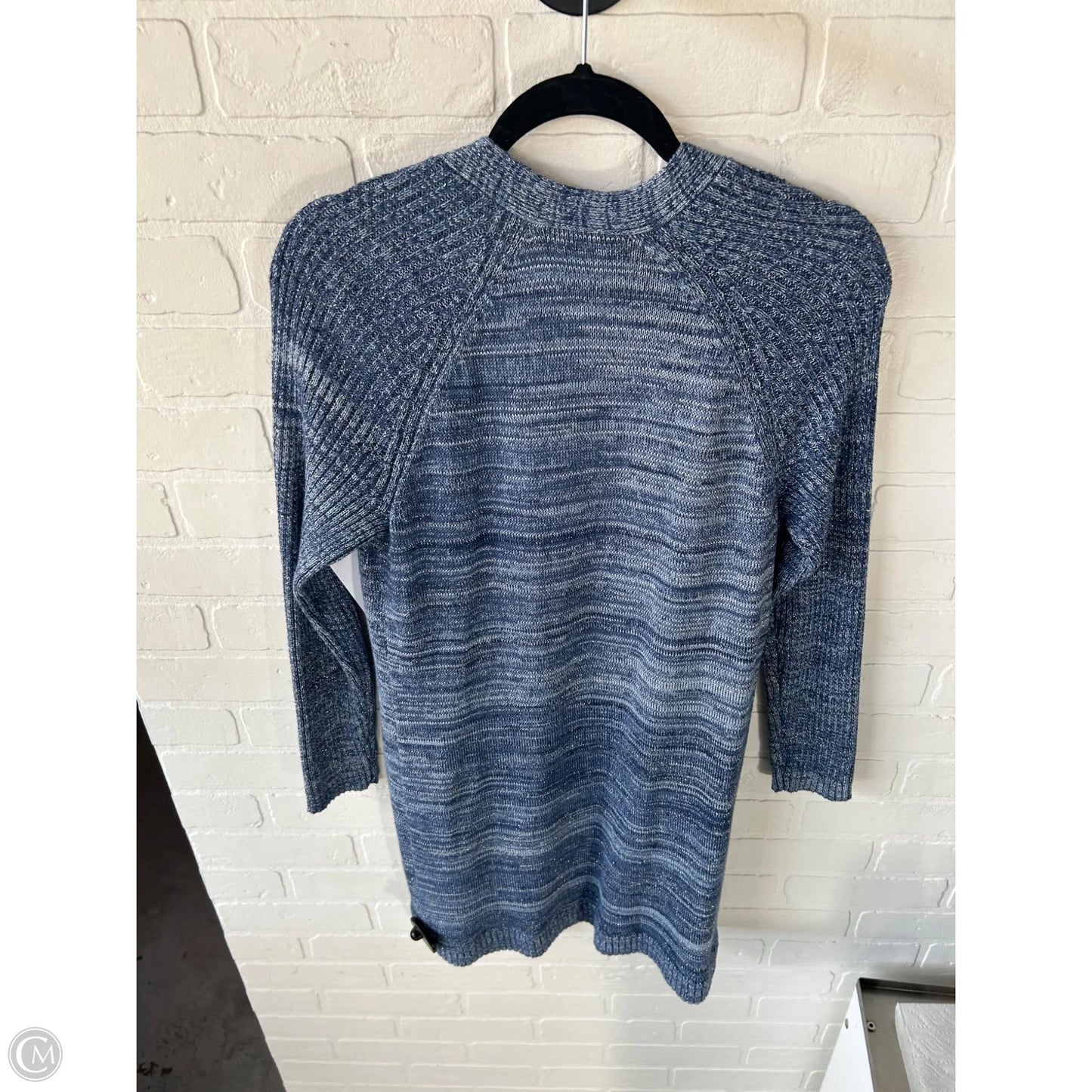 Sweater Cardigan By Chicos In Blue & Brown, Size: S