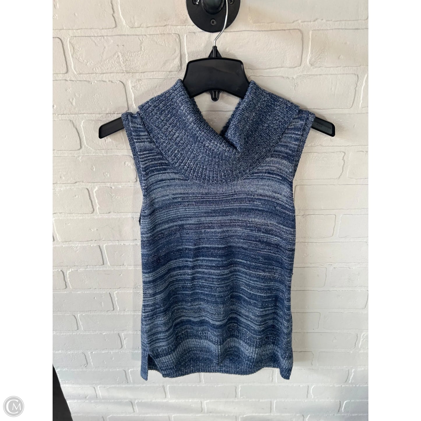 Sweater Short Sleeve By Chicos In Blue, Size: S