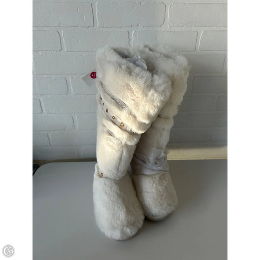 Boots Knee Flats By Clothes Mentor In Cream, Size: 8