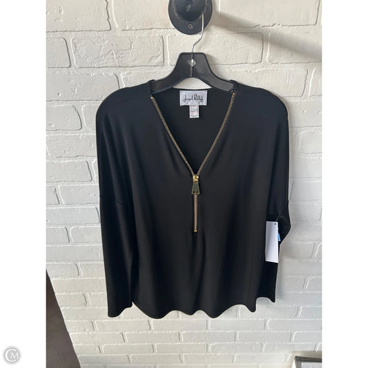 Top Long Sleeve By Joseph Ribkoff In Black & Blue, Size: M