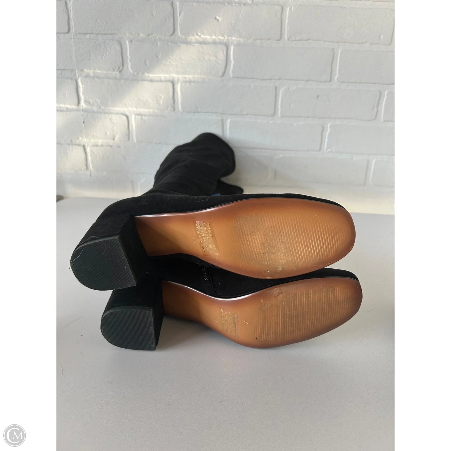 Boots Knee Heels By Cma In Black, Size: 8.5