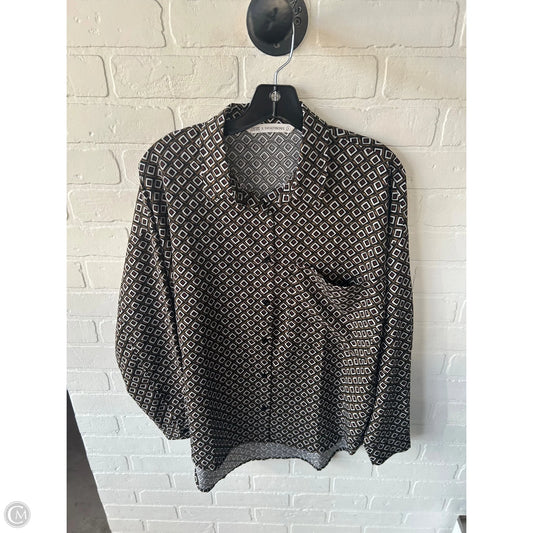 Top Long Sleeve By 12th Tribe In Black & White, Size: S