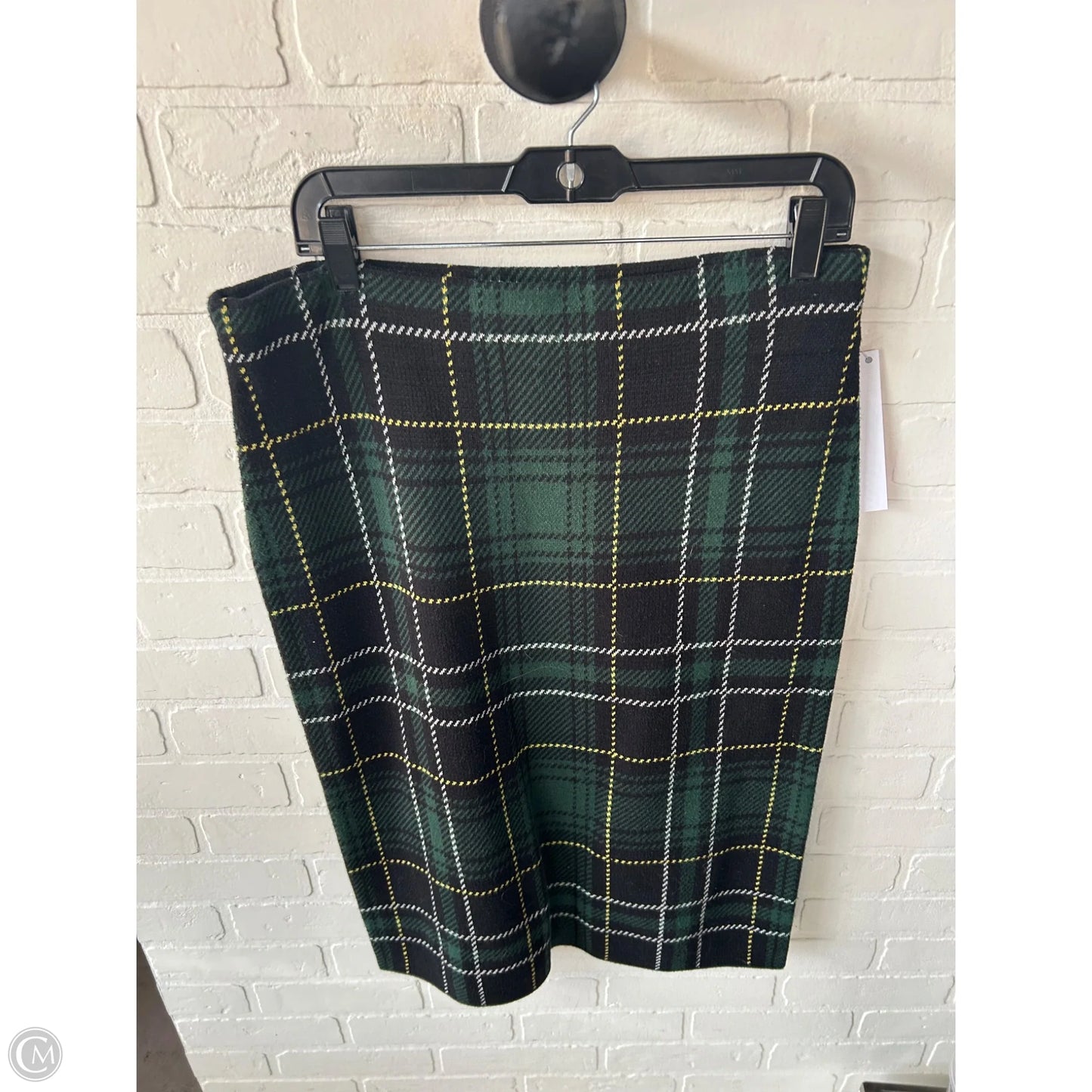 Skirt Midi By Ann Taylor In Black & Green, Size: 12