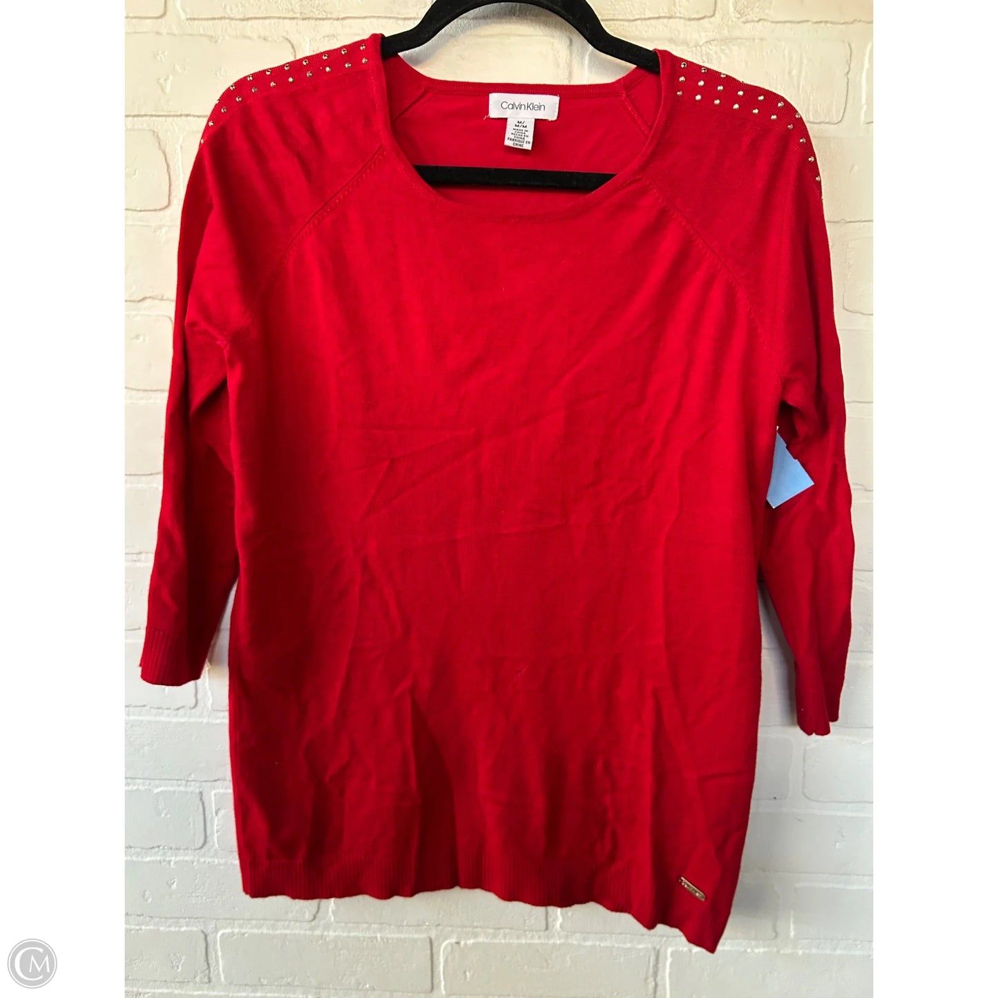 Sweater By Calvin Klein In Red, Size: M