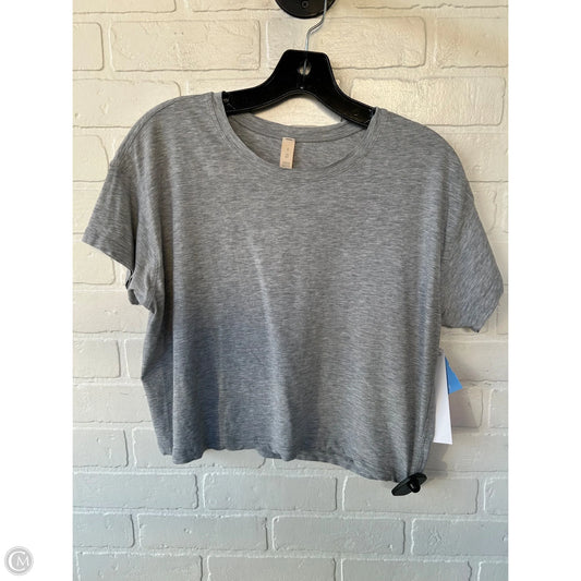 Athletic Top Short Sleeve By Lululemon In Grey, Size: S