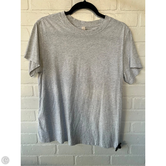 Athletic Top Short Sleeve By Lululemon In Grey, Size: S