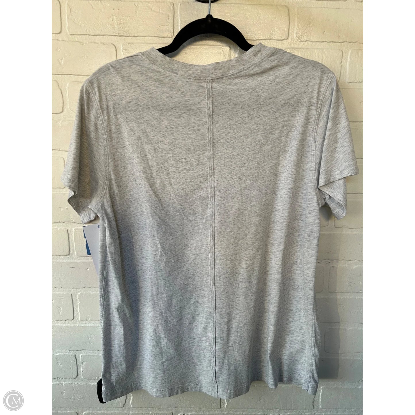 Athletic Top Short Sleeve By Lululemon In Grey, Size: S