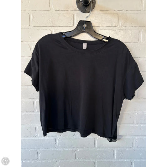 Athletic Top Short Sleeve By Lululemon In Black, Size: S