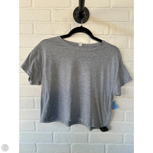 Athletic Top Short Sleeve By Lululemon In Grey, Size: S