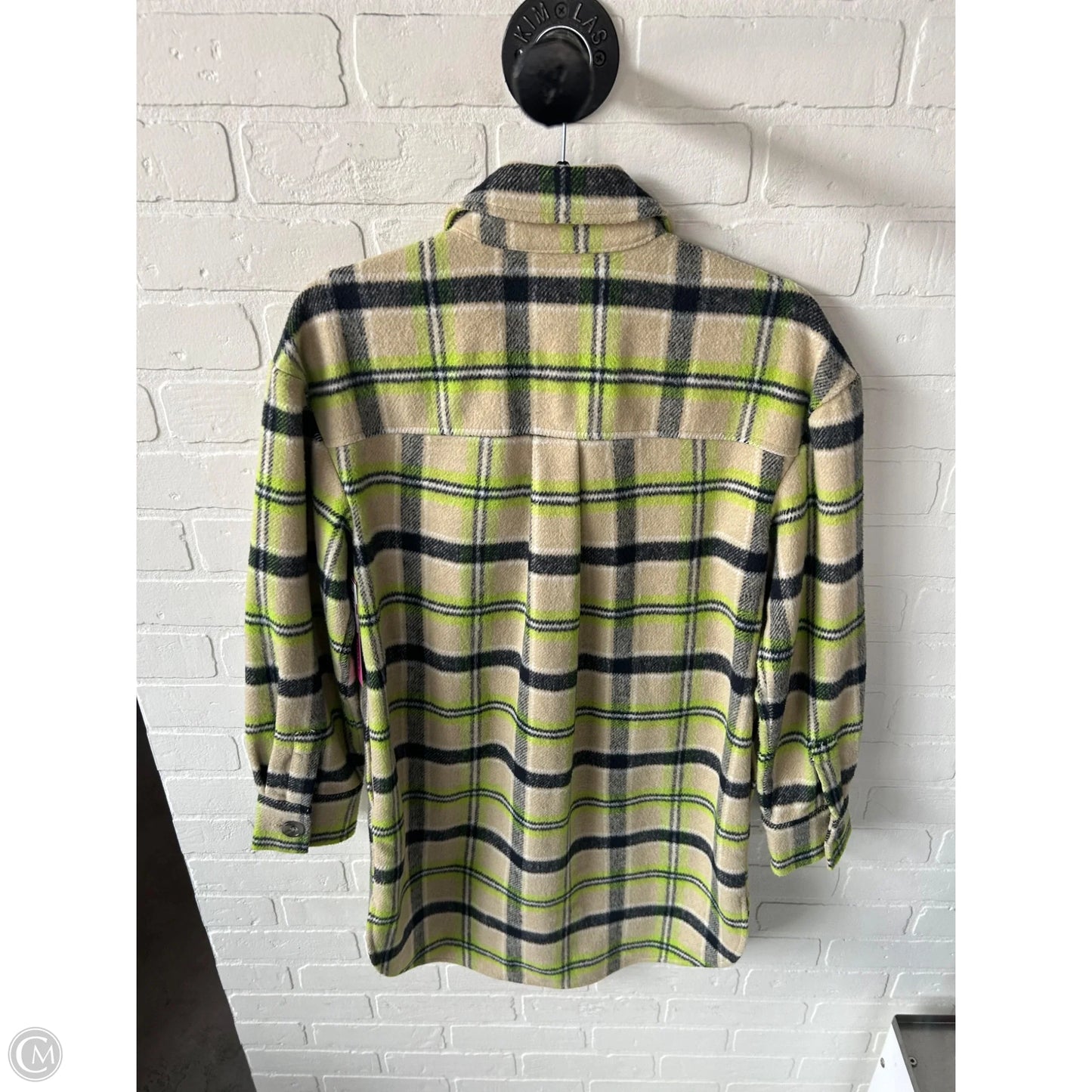 Jacket Shirt By Bp In Black & Green, Size: Xs