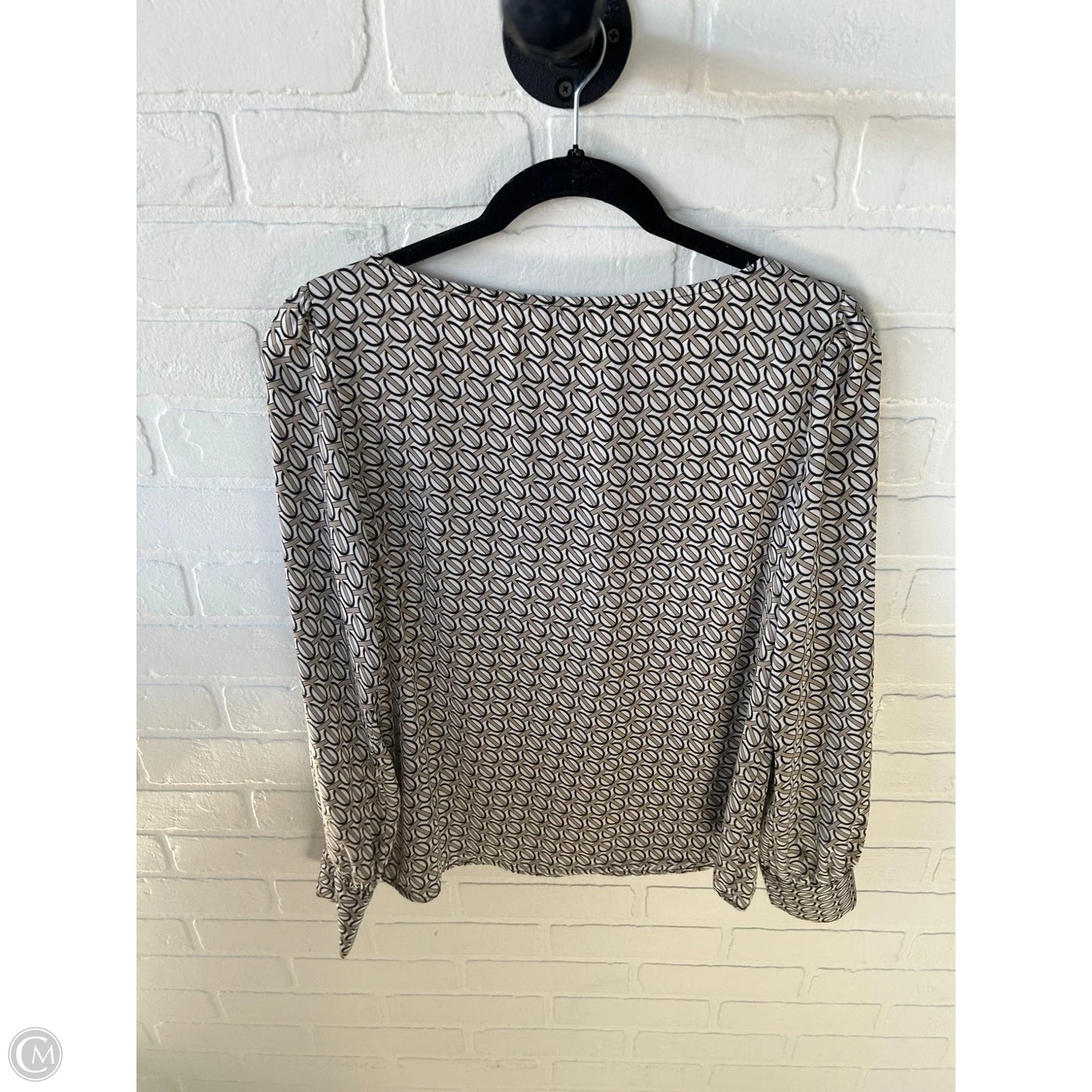 Top Long Sleeve By Express In Black & Tan, Size: S