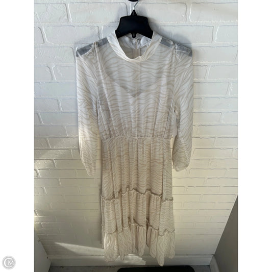 Dress Casual Maxi By Cmc In Tan & White, Size: S