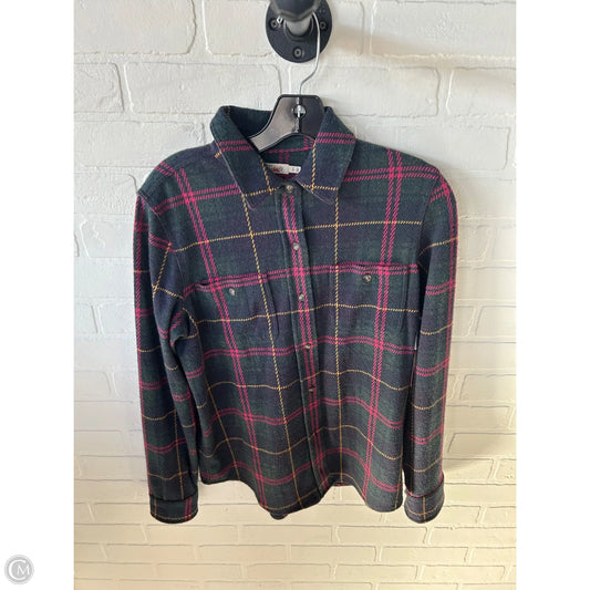 Top Long Sleeve By Faherty In Blue & Pink, Size: S