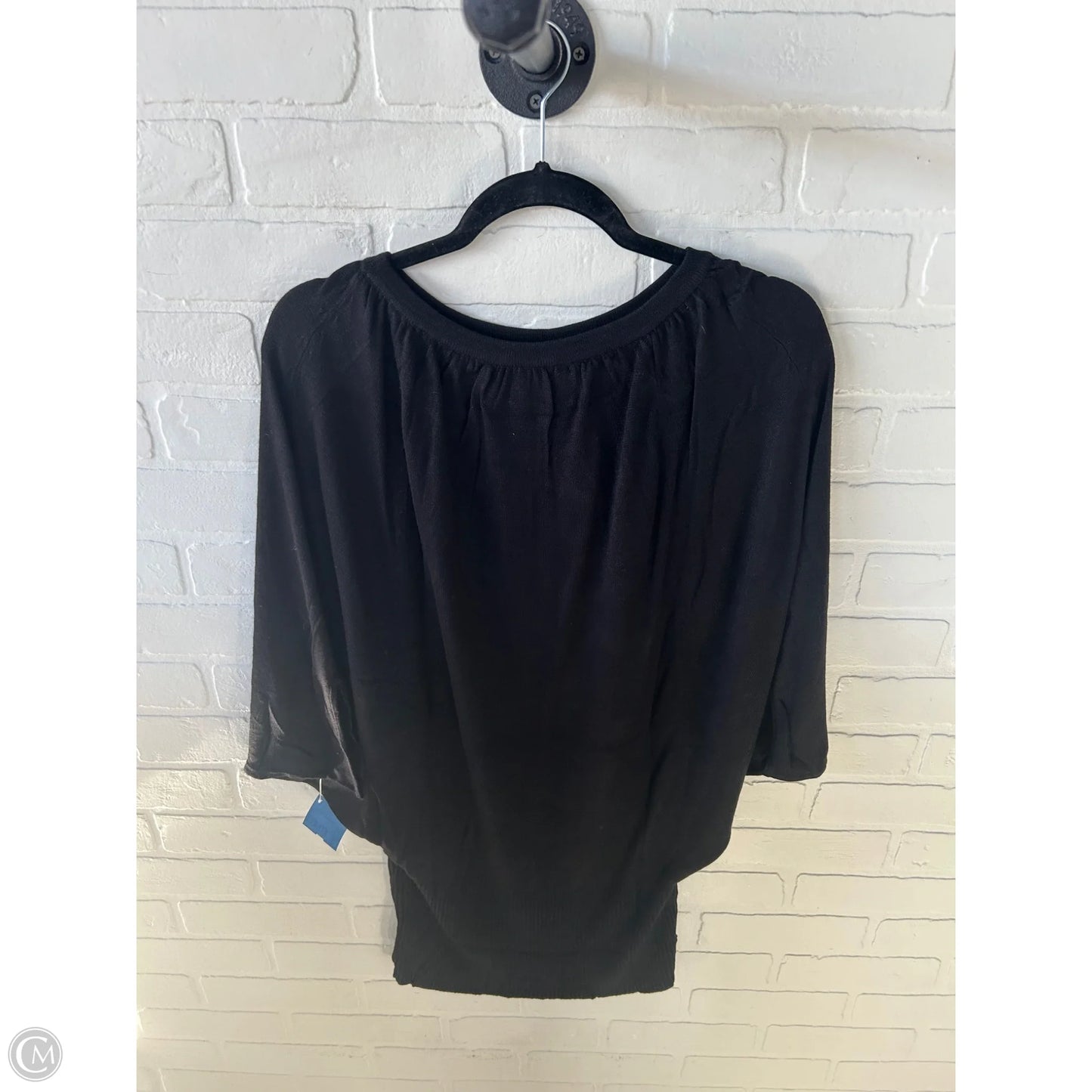 Sweater Short Sleeve By Iman Hsn In Black, Size: Xs