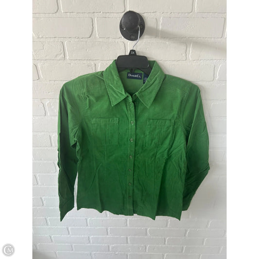 Top Long Sleeve By Denim And Co Qvc In Green, Size: S