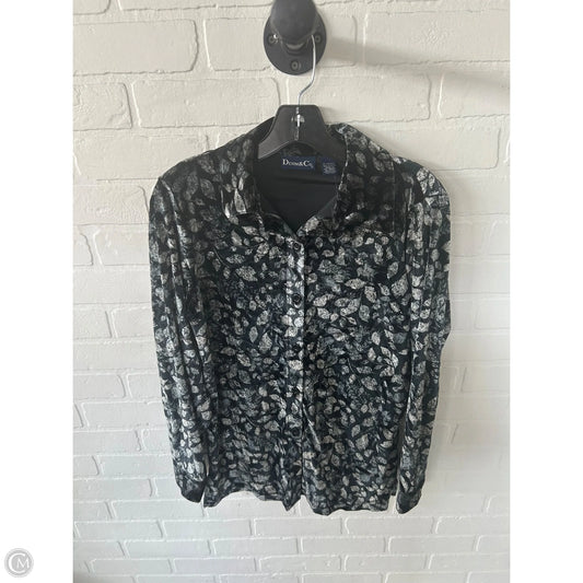 Top Long Sleeve By Denim And Co Qvc In Black, Size: Xs