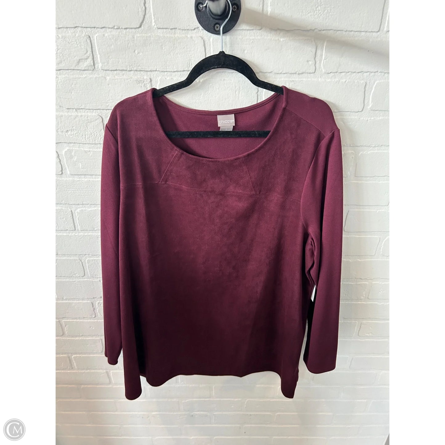 Top Long Sleeve By Chicos In Purple, Size: Xxl