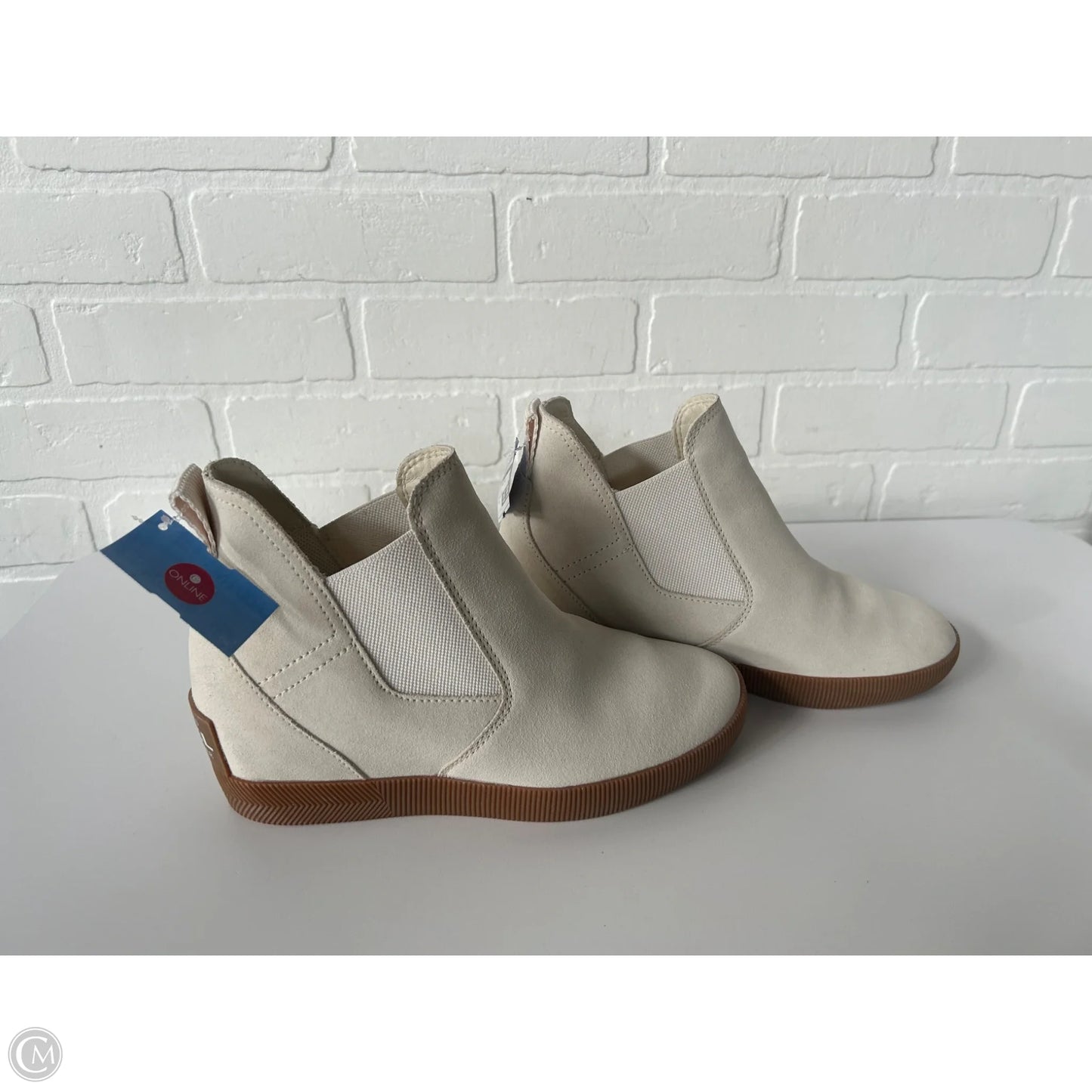 Boots Ankle Heels By Sorel In Cream, Size: 8