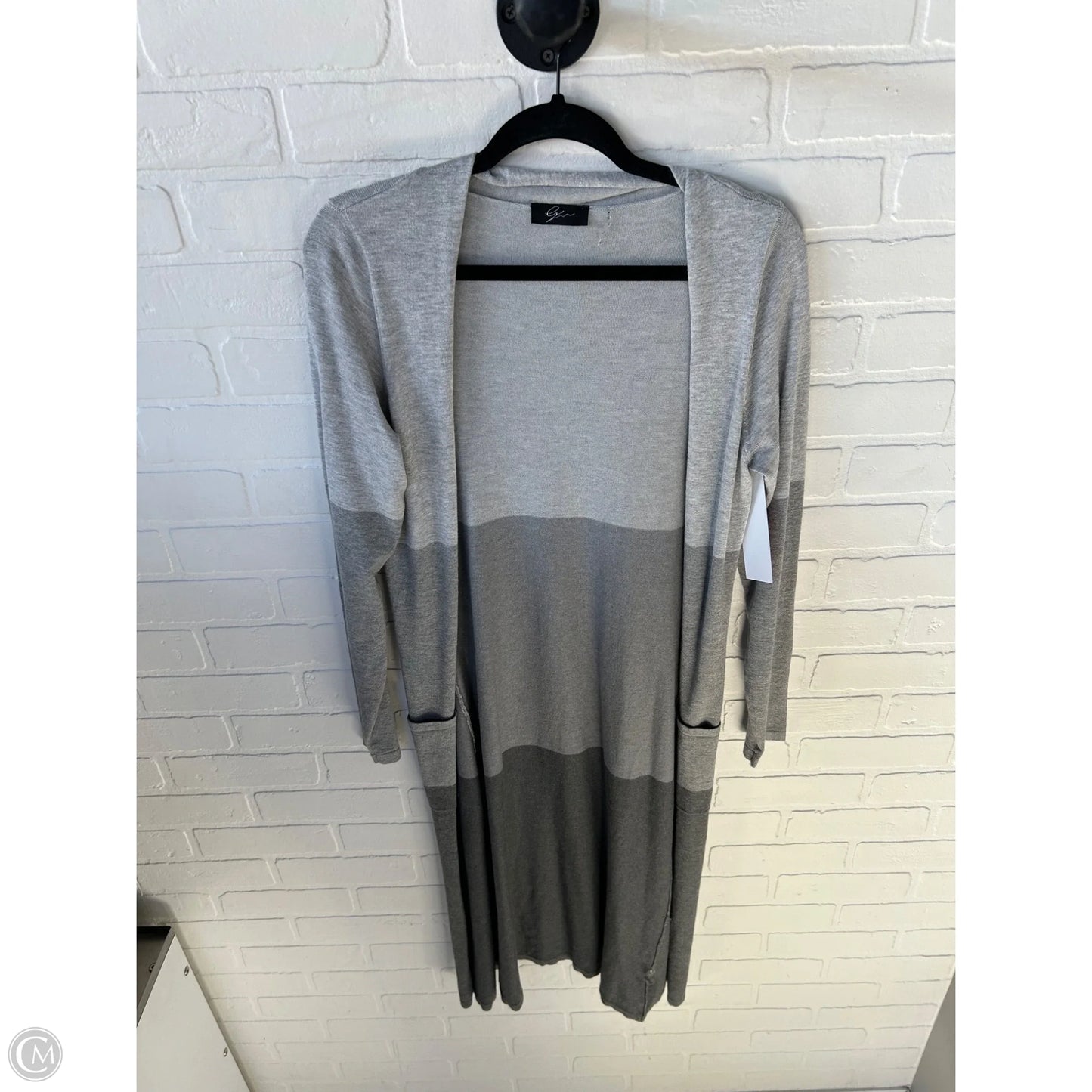 Sweater Cardigan By Lys In Grey, Size: S