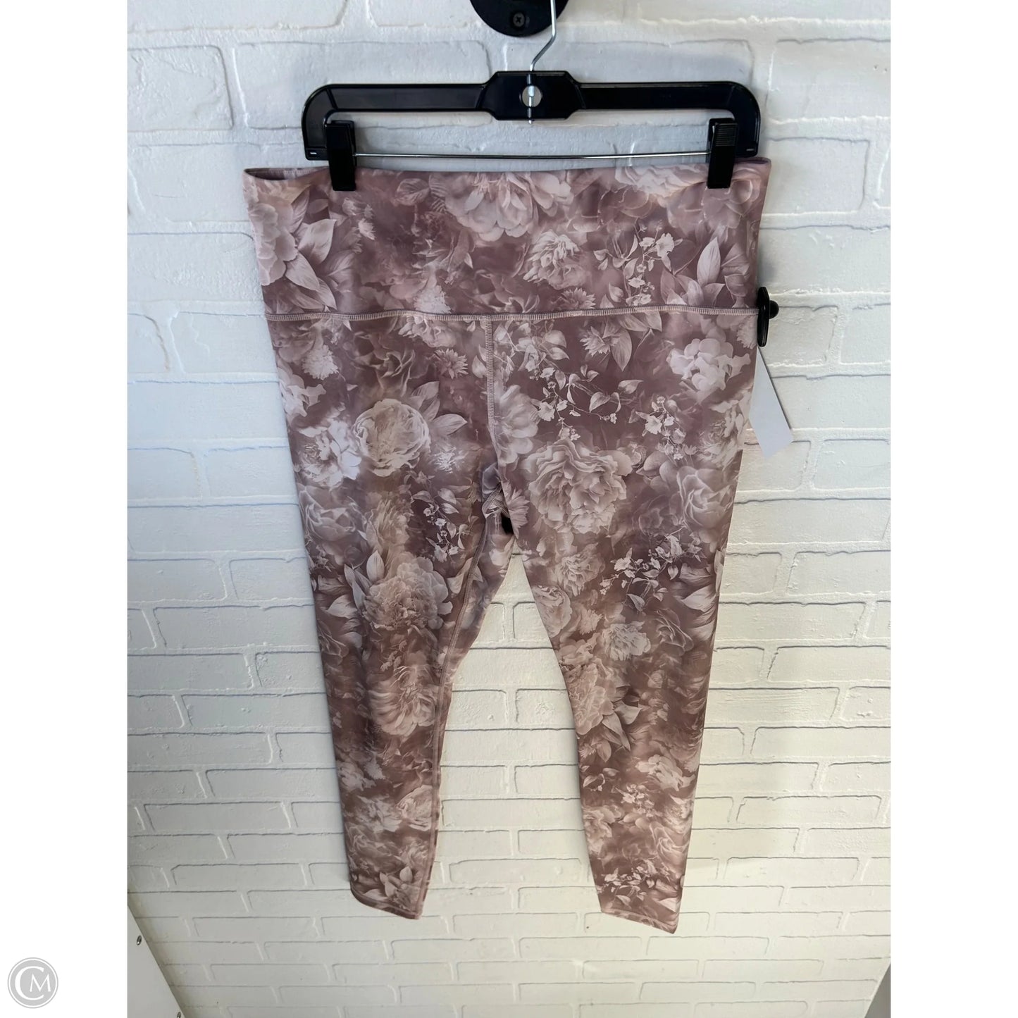 Athletic Leggings By Athleta In Tan & White, Size: 14