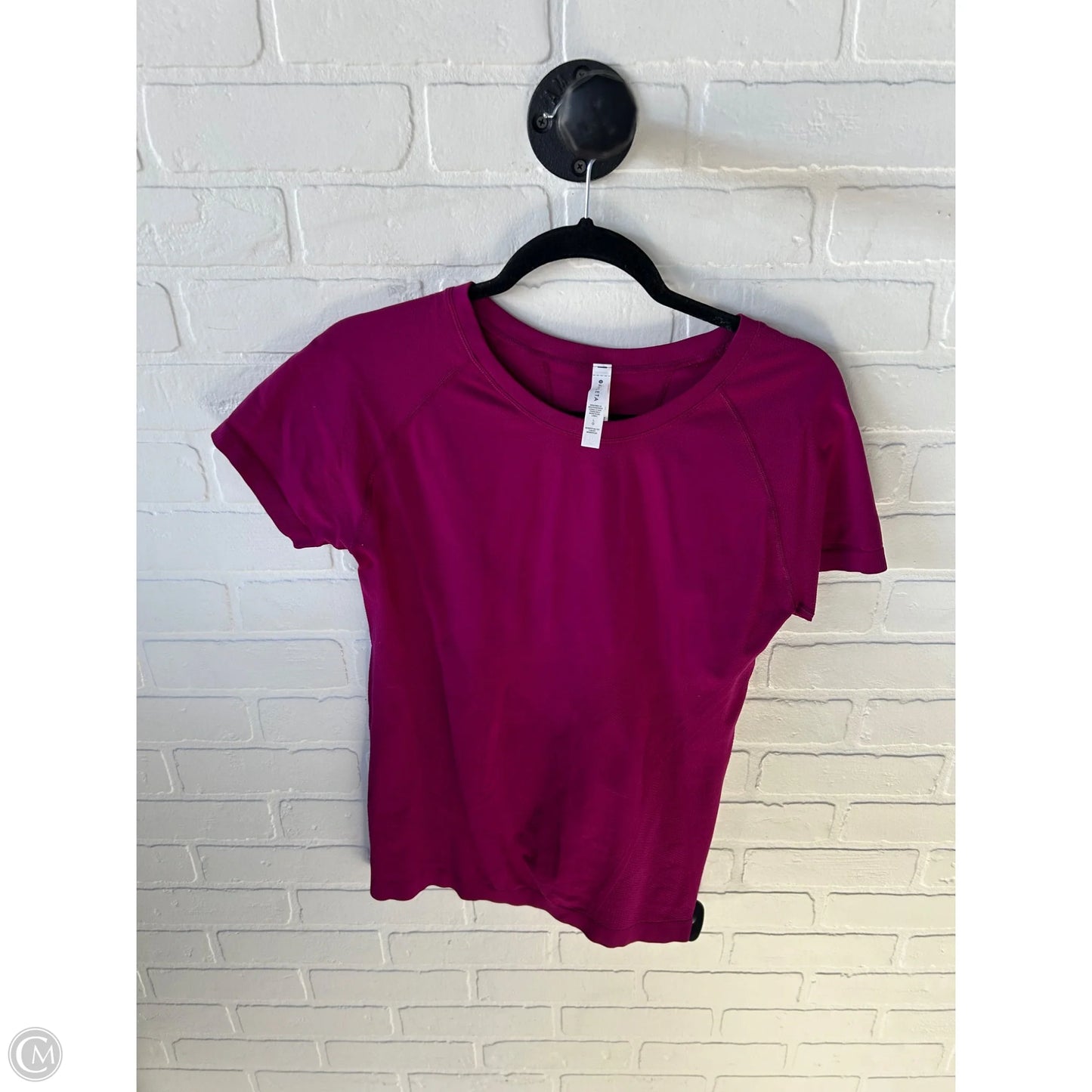 Athletic Top Short Sleeve By Athleta In Purple, Size: L