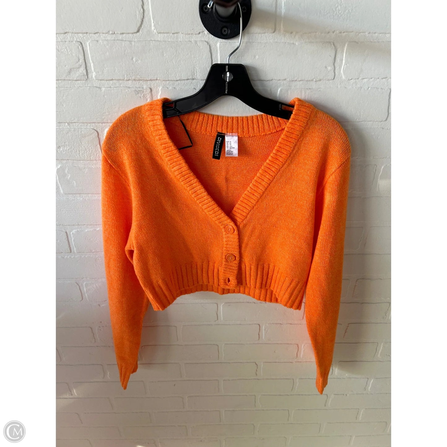 Sweater Cardigan By Divided In Orange, Size: Xs
