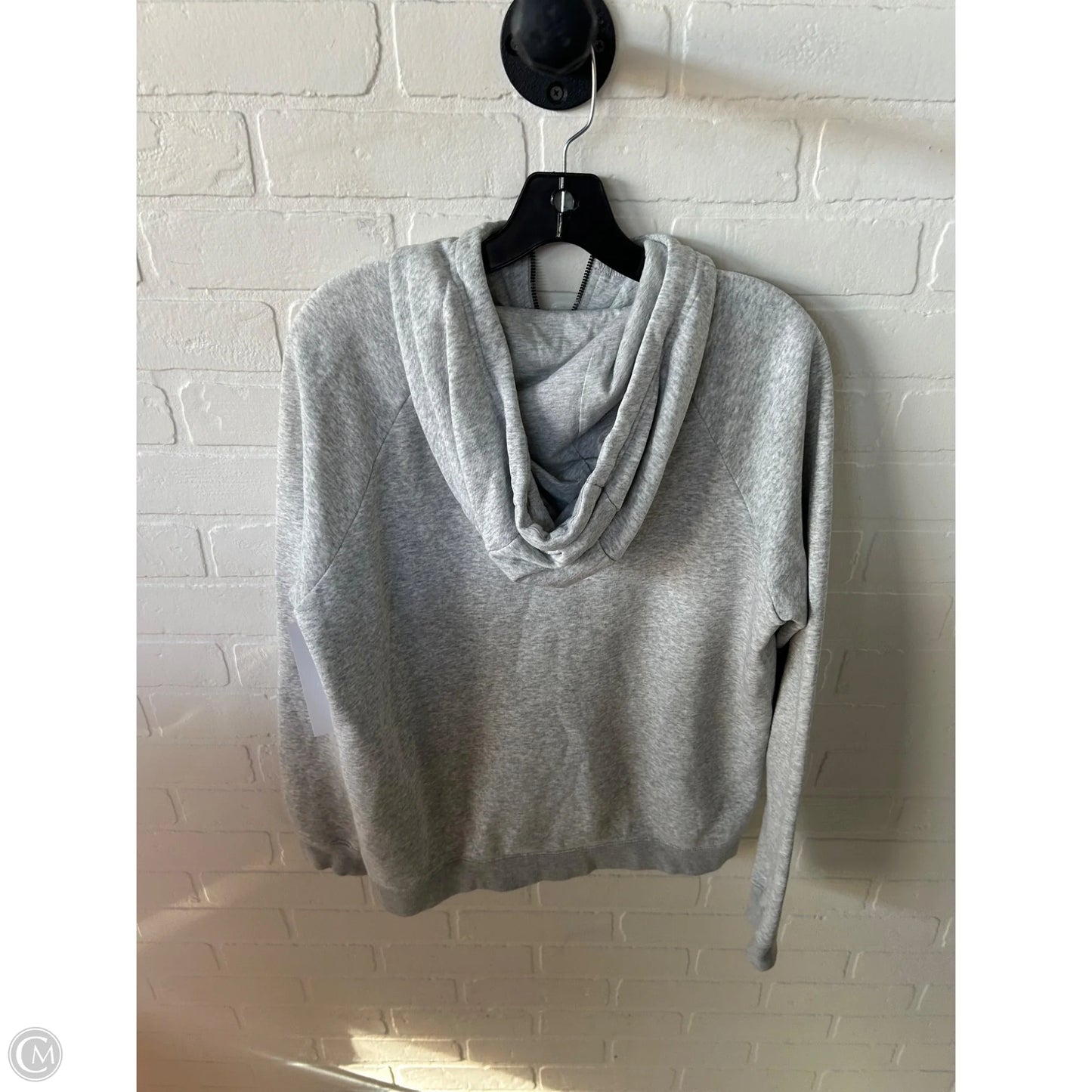 Athletic Sweatshirt Hoodie By Nike Apparel In Grey, Size: M