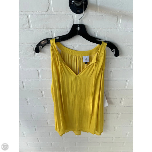Top Sleeveless By Cabi In Yellow, Size: S