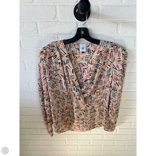 Top Long Sleeve By Cabi In Tan, Size: S