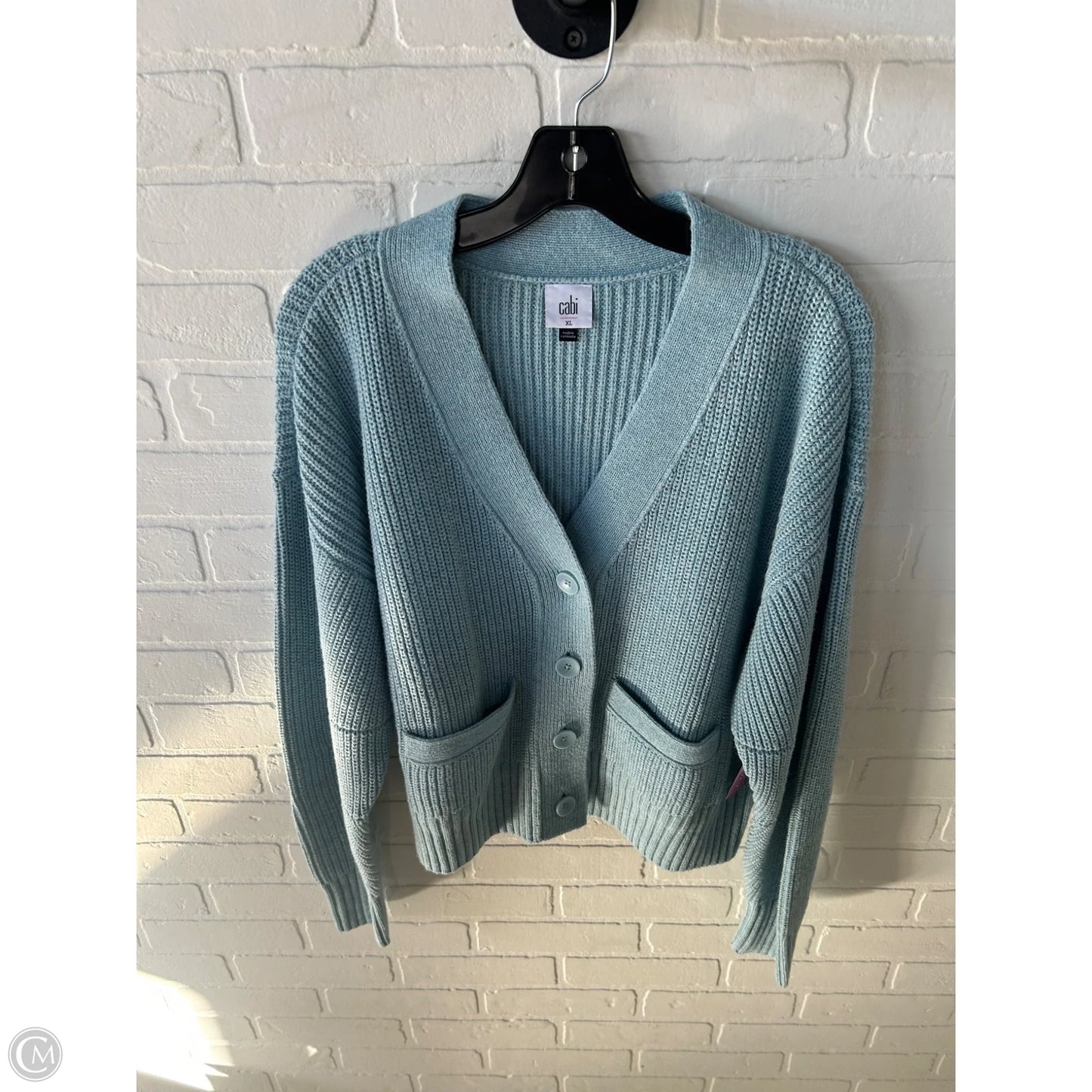 Sweater Cardigan By Cabi In Blue, Size: Xl