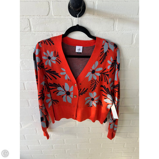 Sweater Cardigan By Cabi In Orange, Size: Xl