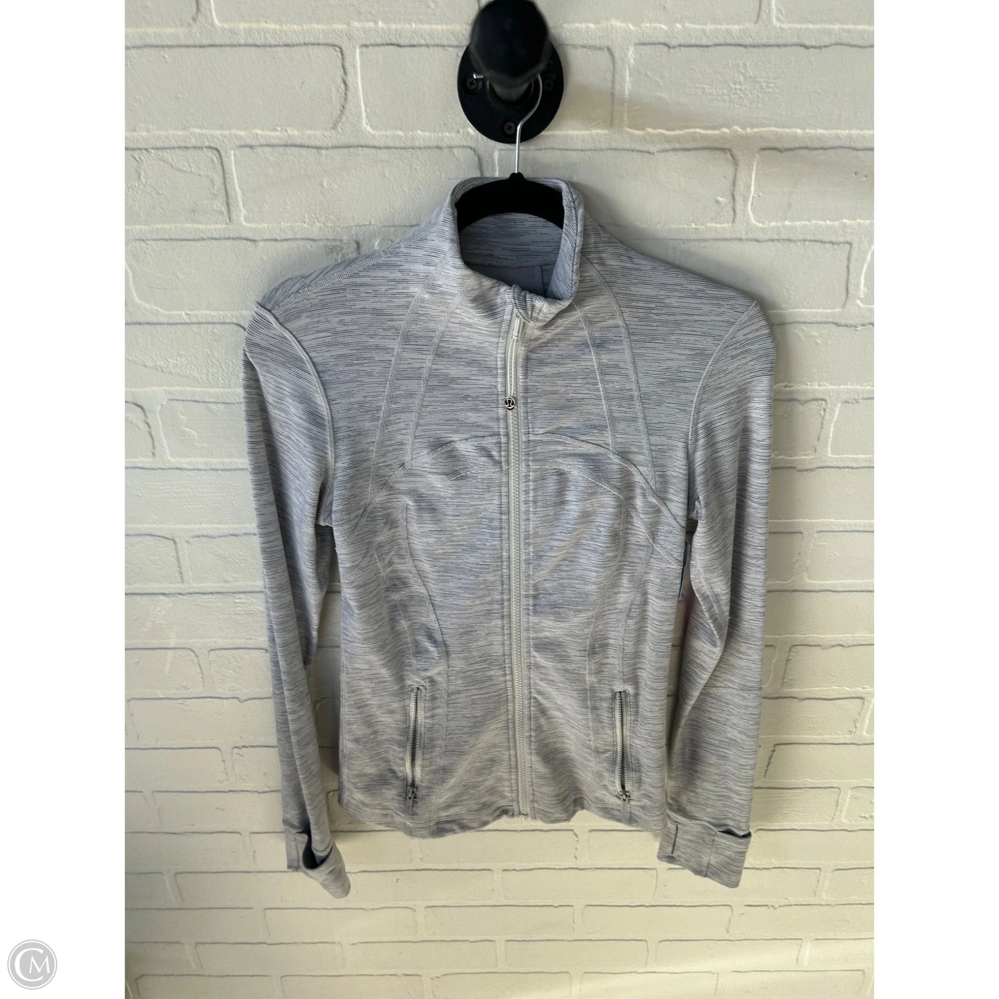 Athletic Jacket By Lululemon In Grey, Size: S