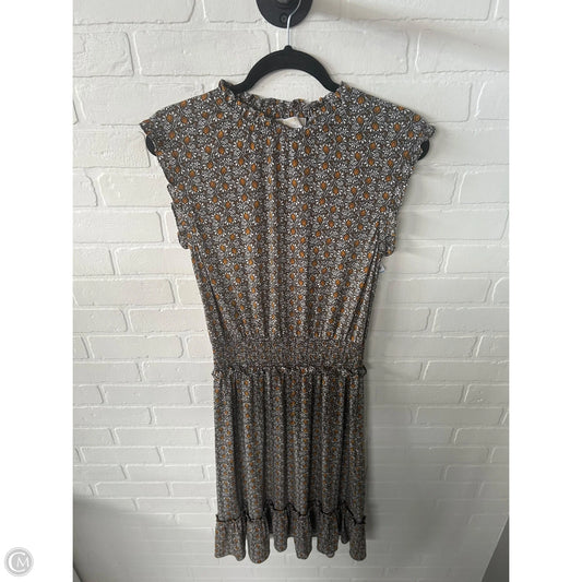 Dress Casual Midi By Michael By Michael Kors In Brown & White, Size: M