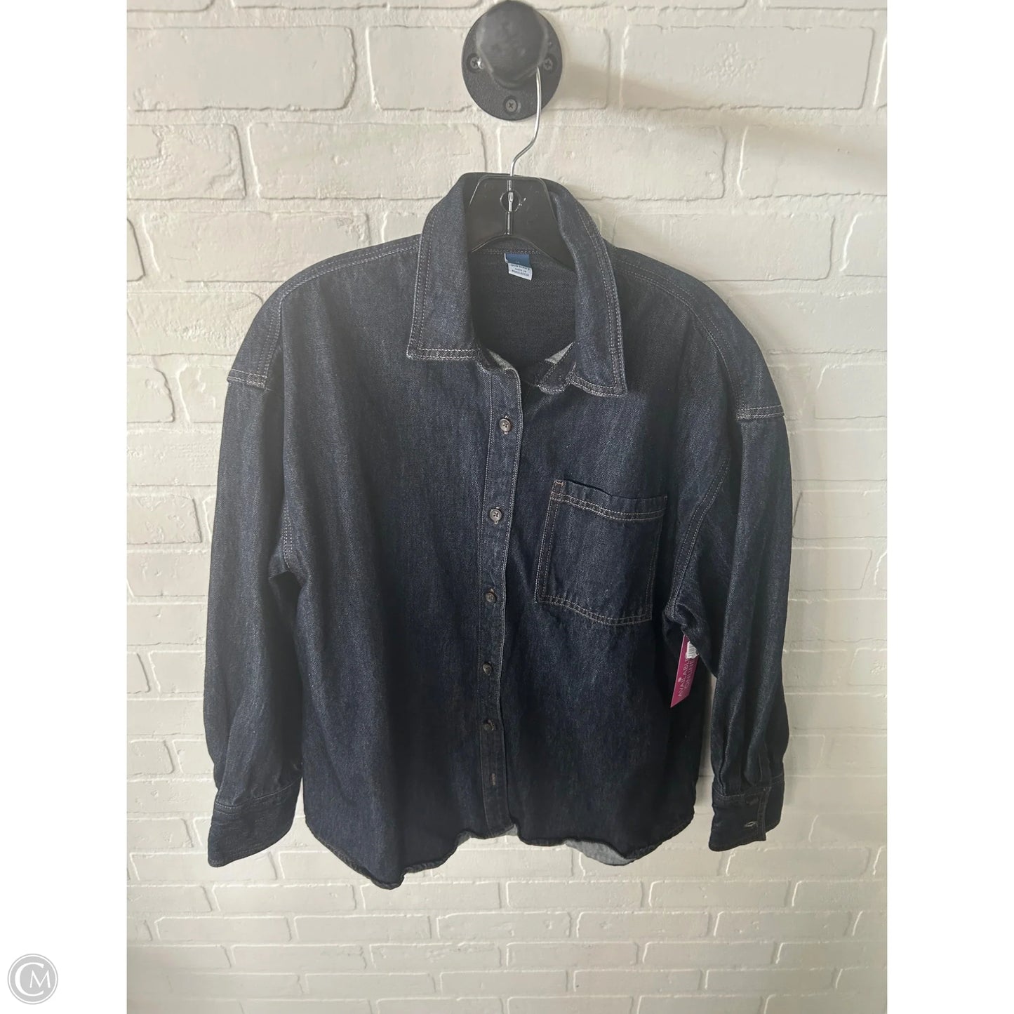 Top Long Sleeve By Old Navy In Blue Denim, Size: M