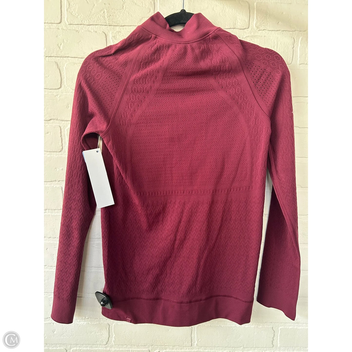 Athletic Top Long Sleeve Collar By Lululemon In Red, Size: L
