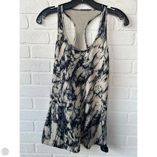 Athletic Tank Top By Lululemon In Black & Cream, Size: L