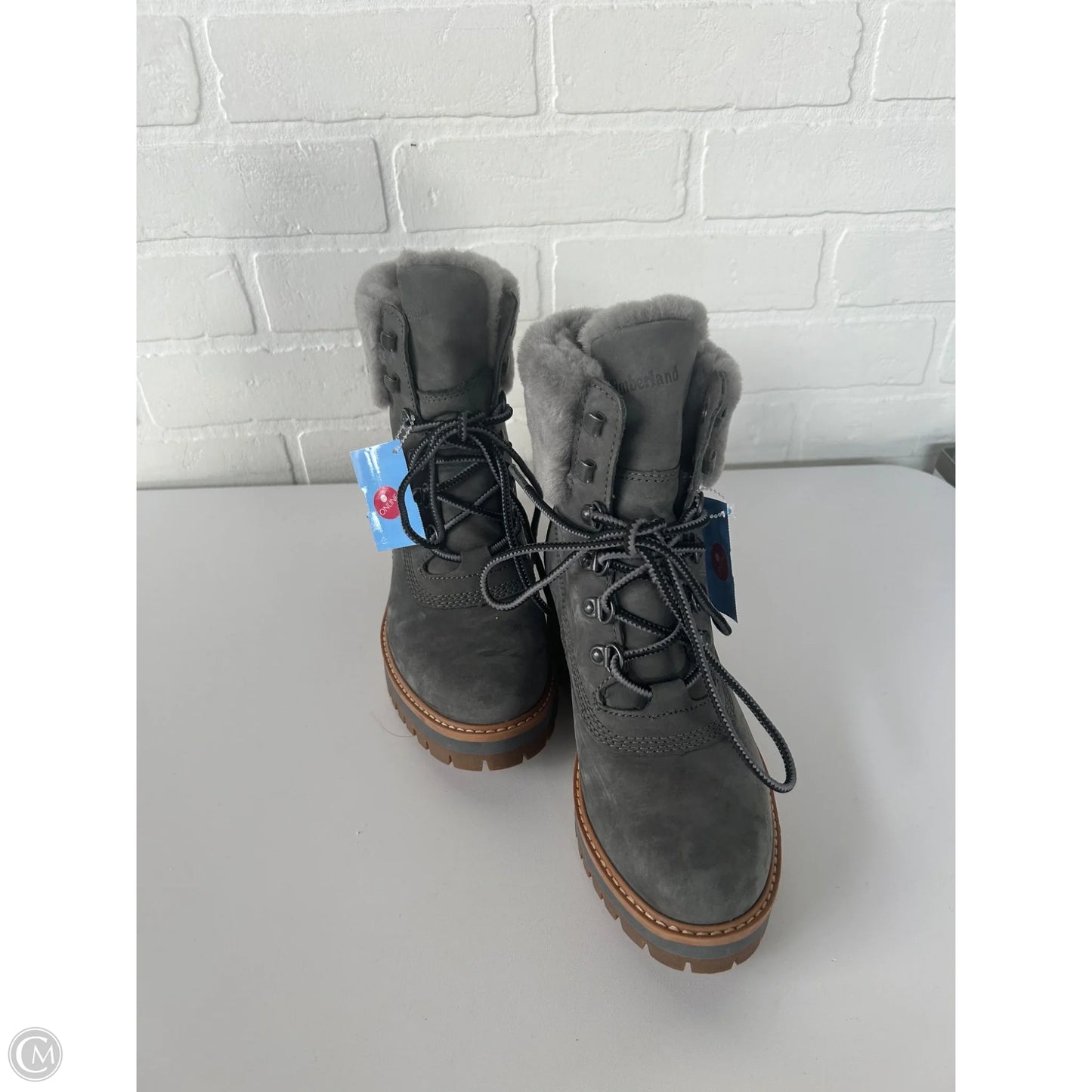 Boots Mid-calf Flats By Timberland In Grey, Size: 6