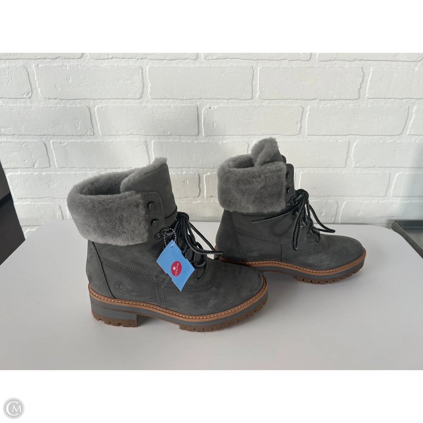 Boots Mid-calf Flats By Timberland In Grey, Size: 6